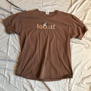 Vintage brown Bonaire tshirt Medium